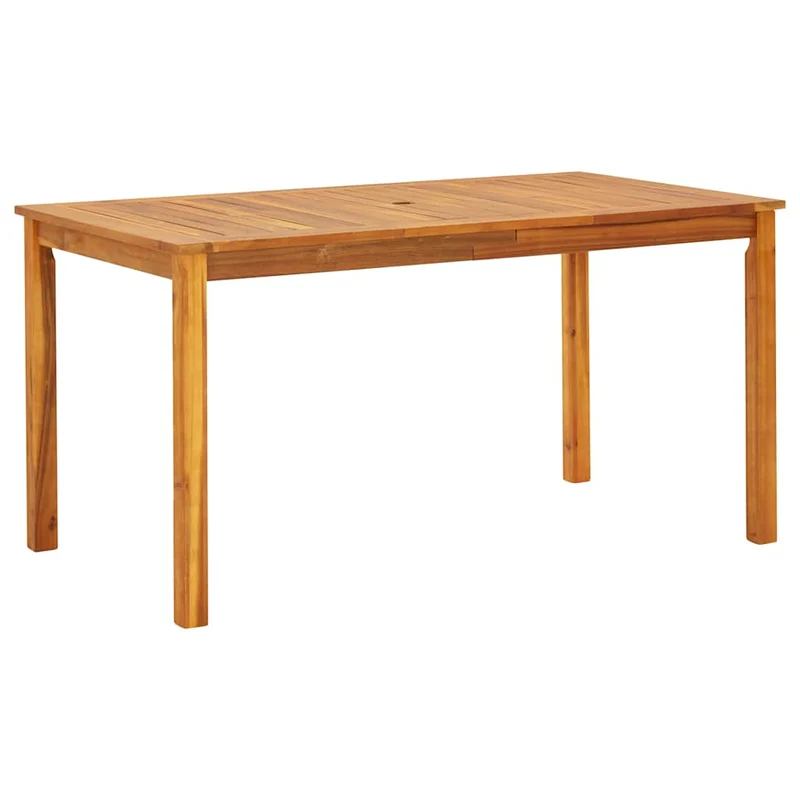 Garden Dining Set 5 pcs Beige Solid Acacia Wood