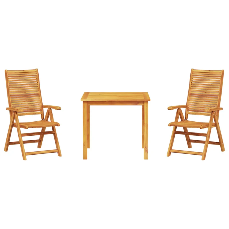 Garden Dining Set 3 pcs Brown Solid Acacia Wood