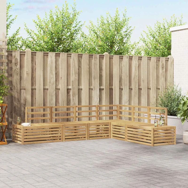 Outdoor Sofa Set 6 Piece White