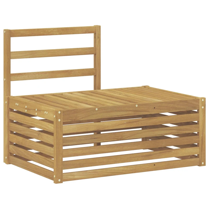7 pcs Outdoor Sofa Set Solid Acacia Wood White