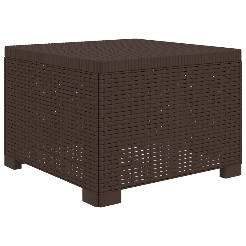 4-Seater Garden Sofa Rattan Look PP Brown