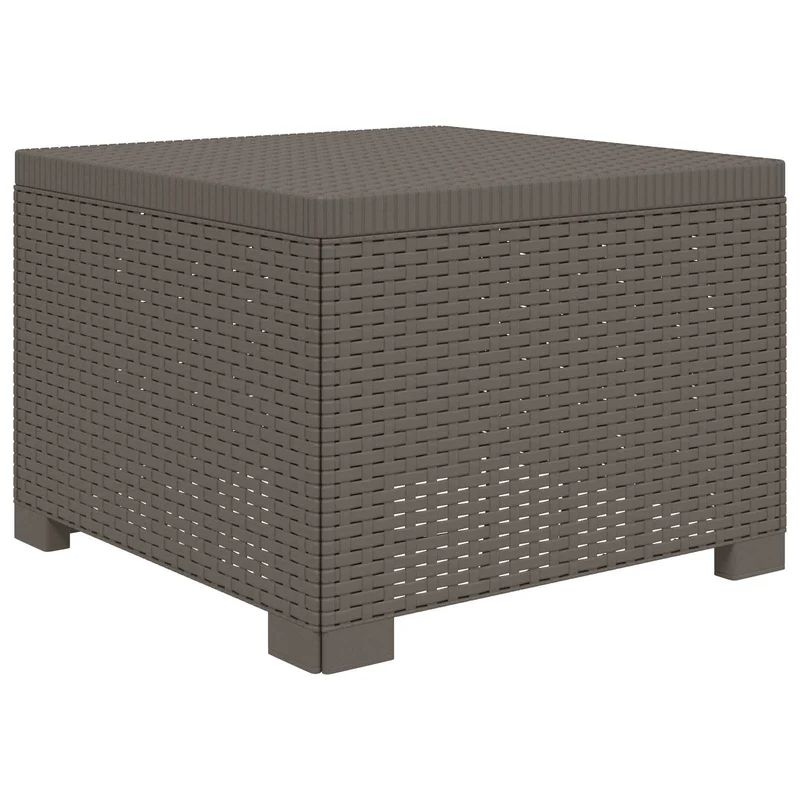 4-Seater Garden Sofa Rattan Look PP Light Grey