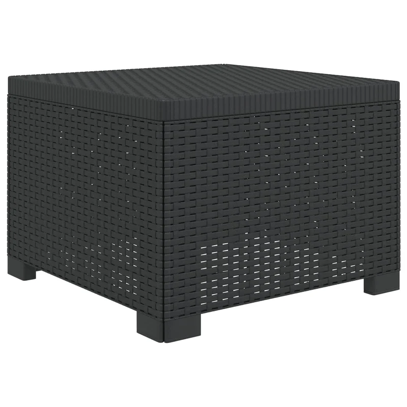 4-Seater Garden Sofa Rattan Look PP Anthracite