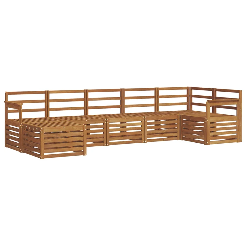 Outdoor Sofa Set 7 pcs Natural