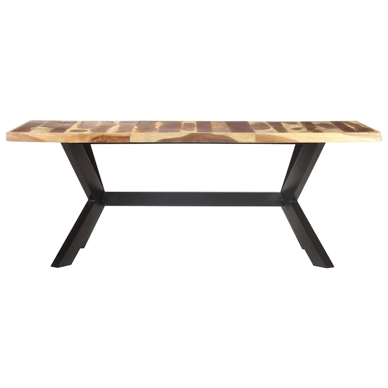 321549 vidaXL Dining Table 200x100x75 cm Solid Wood with Honey Finish