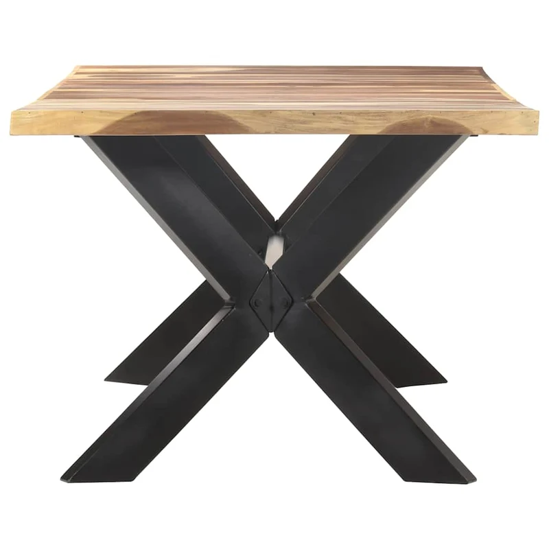 321549 vidaXL Dining Table 200x100x75 cm Solid Wood with Honey Finish