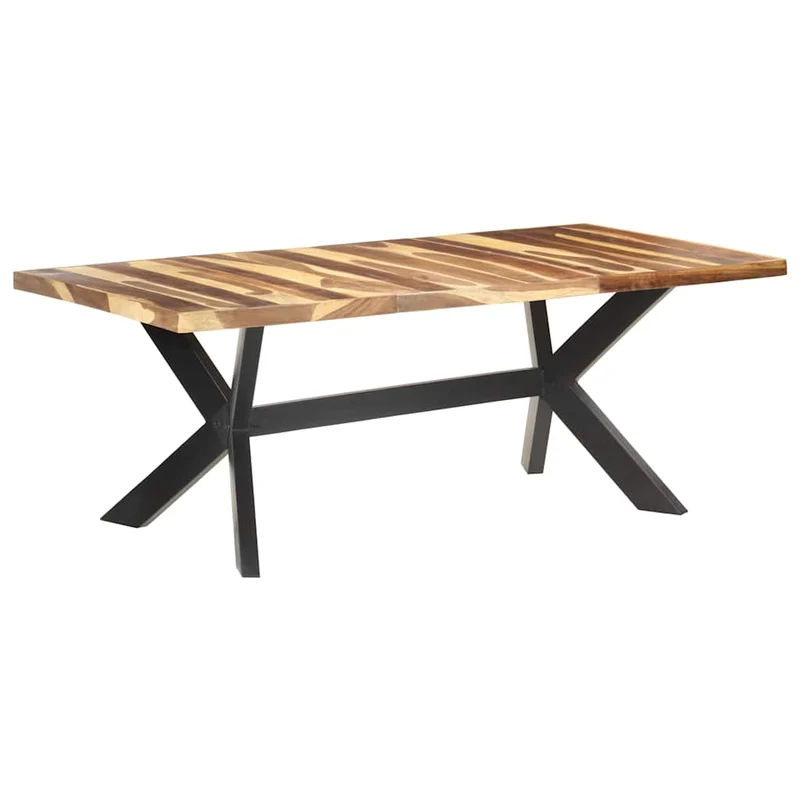 321549 vidaXL Dining Table 200x100x75 cm Solid Wood with Honey Finish