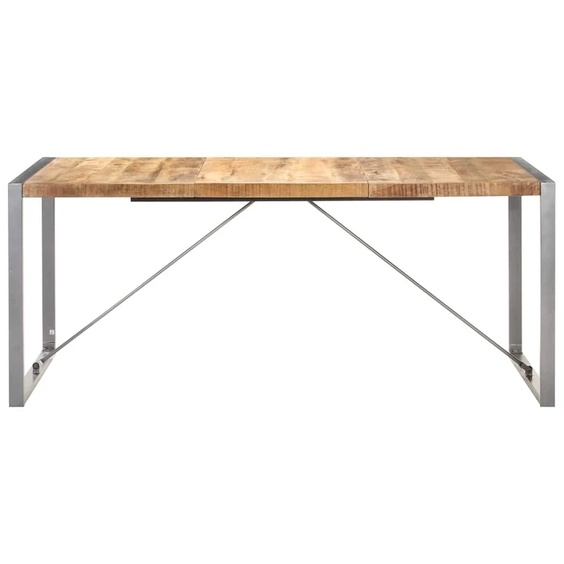 321564 vidaXL Dining Table 180x90x75 cm Solid Rough Mango Wood