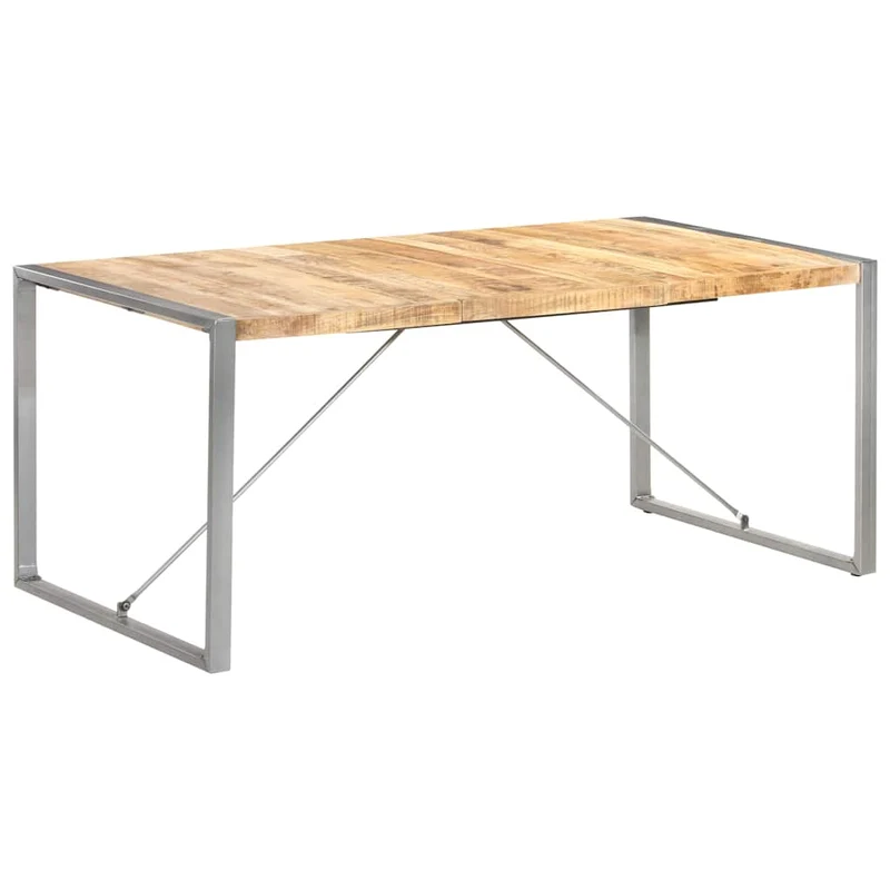 321564 vidaXL Dining Table 180x90x75 cm Solid Rough Mango Wood