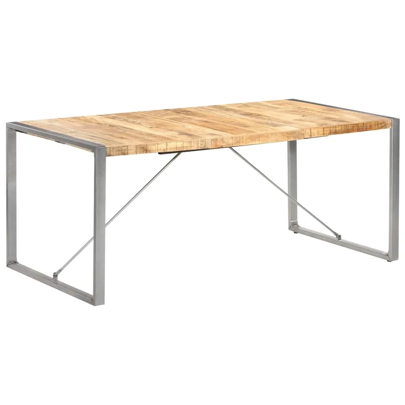 321564 vidaXL Dining Table 180x90x75 cm Solid Rough Mango Wood