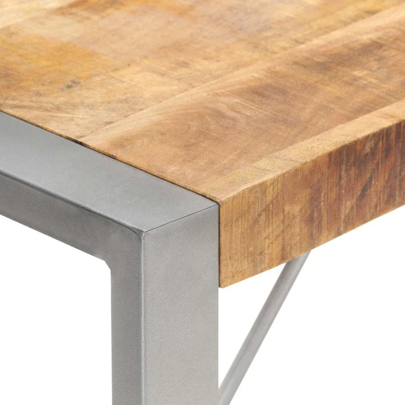 321564 vidaXL Dining Table 180x90x75 cm Solid Rough Mango Wood