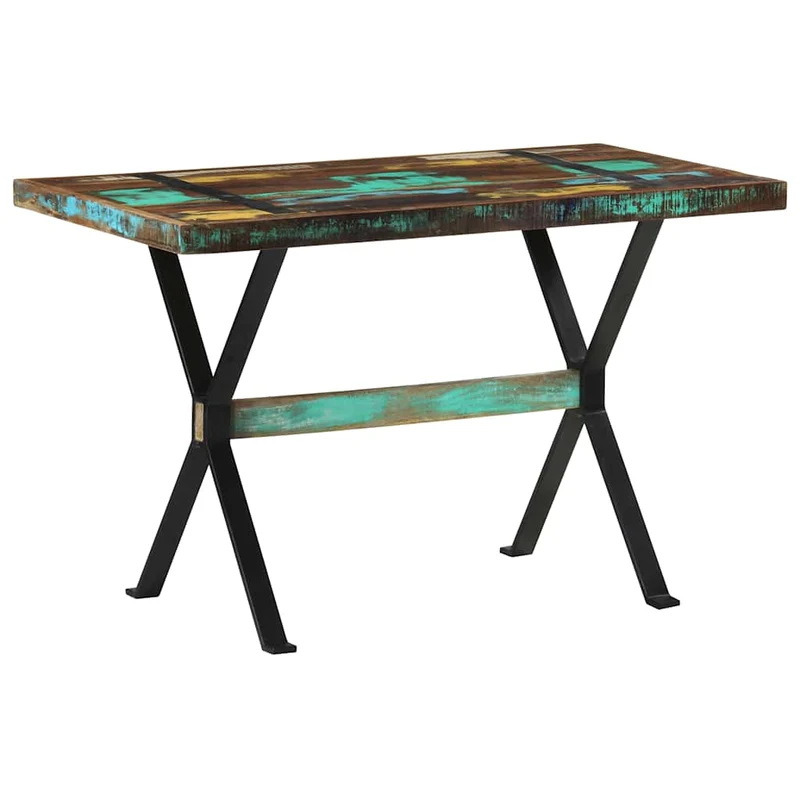 321605 vidaXL Dining Table 120x60x76 cm Solid Reclaimed Wood