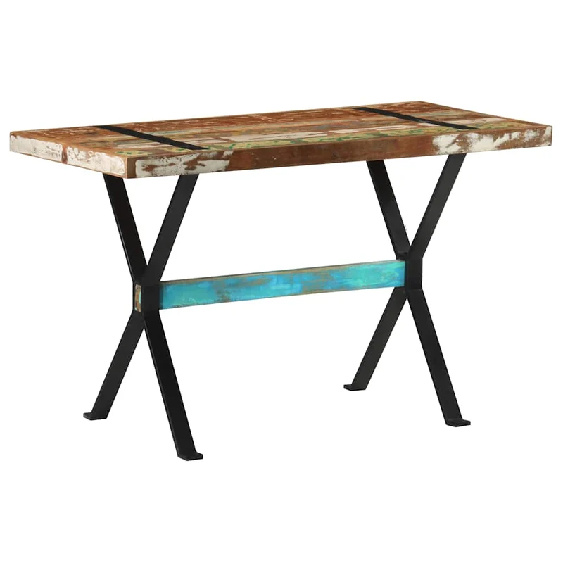 321605 vidaXL Dining Table 120x60x76 cm Solid Reclaimed Wood