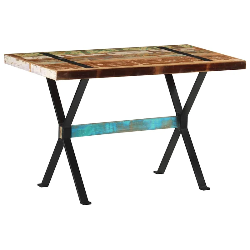321605 vidaXL Dining Table 120x60x76 cm Solid Reclaimed Wood