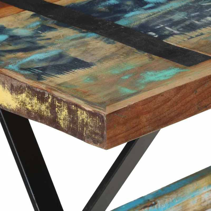 321605 vidaXL Dining Table 120x60x76 cm Solid Reclaimed Wood