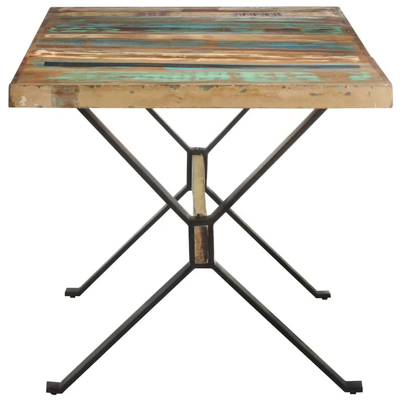 321609 vidaXL Dining Table 160x80x76 cm Solid Reclaimed Wood