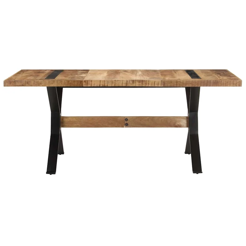 321610 vidaXL Dining Table 180x90x76 cm Rough Mango Wood