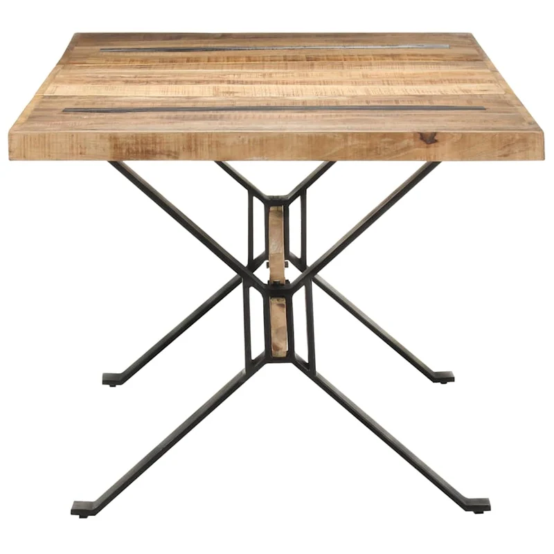 321610 vidaXL Dining Table 180x90x76 cm Rough Mango Wood
