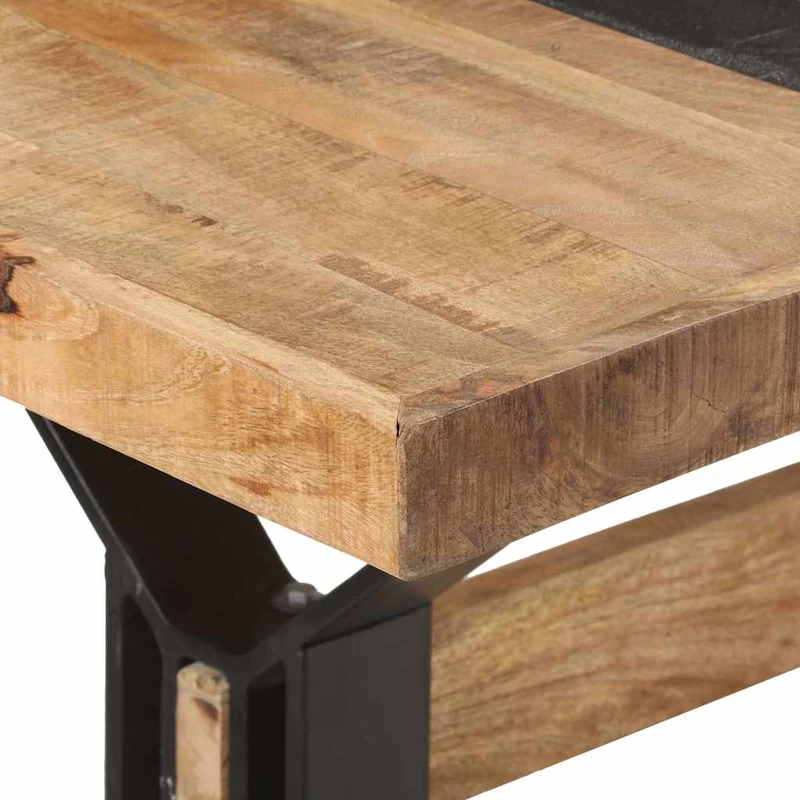 321610 vidaXL Dining Table 180x90x76 cm Rough Mango Wood