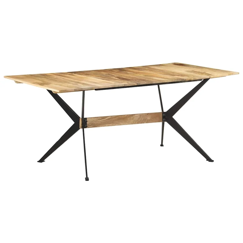 321687 vidaXL Dining Table 180x90x76 cm Solid Mango Wood