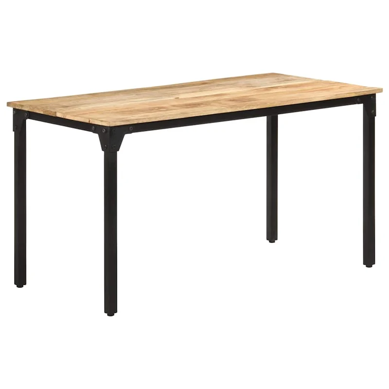 321973 vidaXL Dining Table 140x70x76 cm Rough Mango Wood