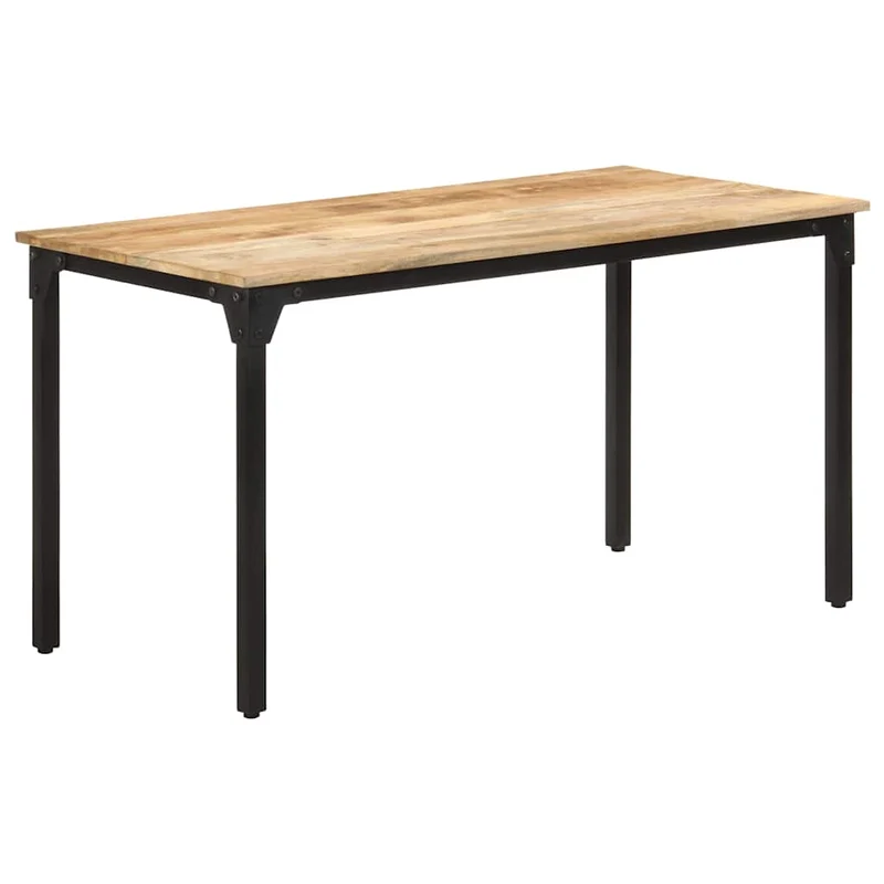 321973 vidaXL Dining Table 140x70x76 cm Rough Mango Wood