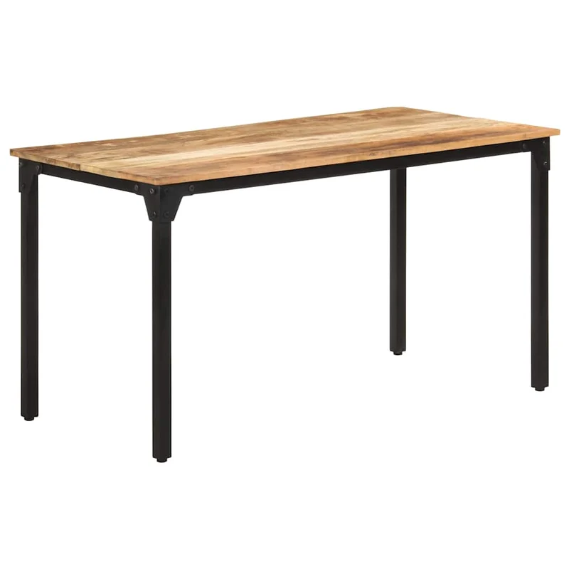 321973 vidaXL Dining Table 140x70x76 cm Rough Mango Wood