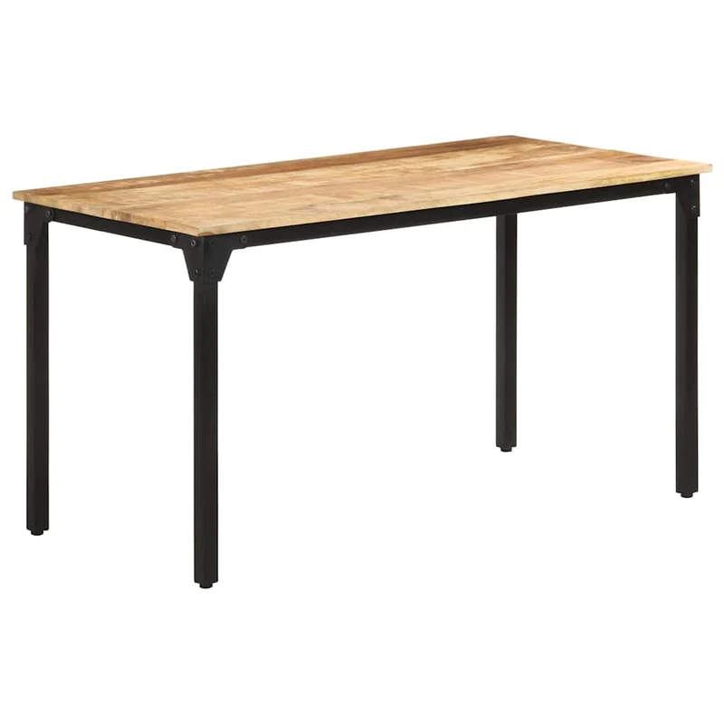 321973 vidaXL Dining Table 140x70x76 cm Rough Mango Wood