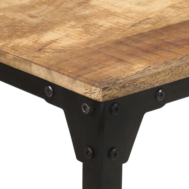 321973 vidaXL Dining Table 140x70x76 cm Rough Mango Wood