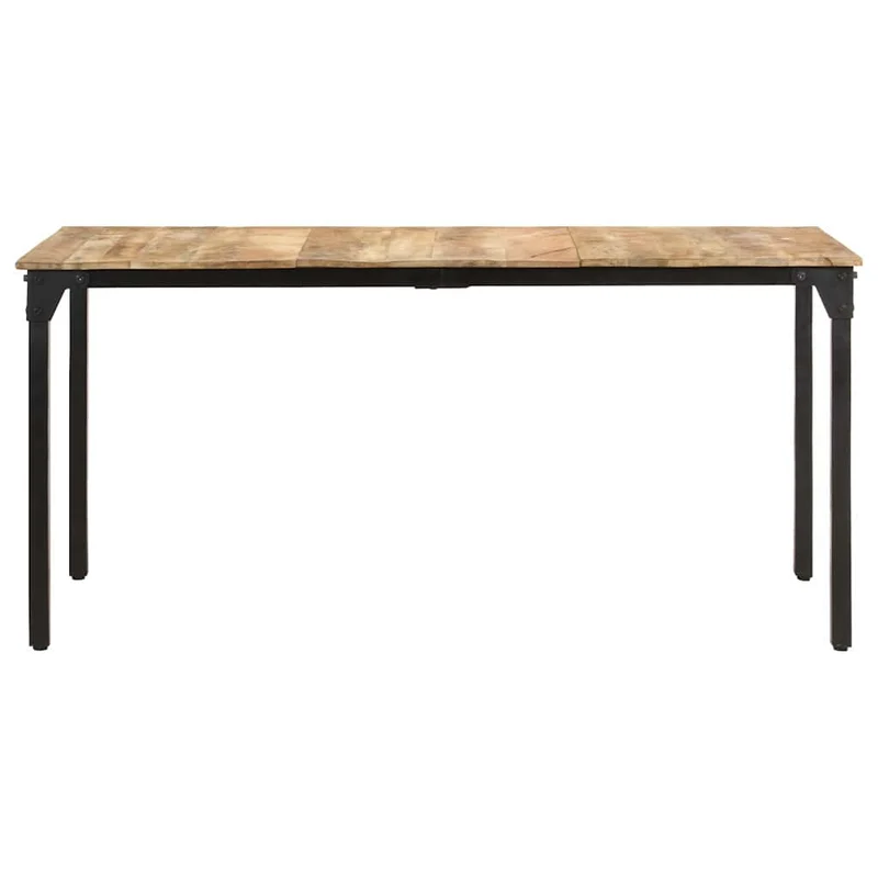 321974 vidaXL Dining Table 160x80x76 cm Rough Mango Wood