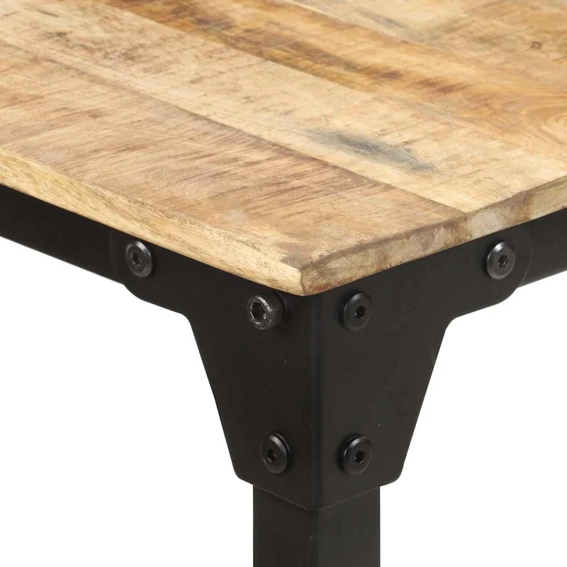321974 vidaXL Dining Table 160x80x76 cm Rough Mango Wood