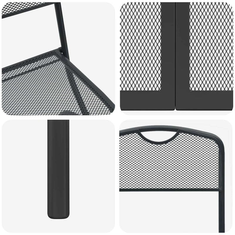 Outdoor Furniture Set 7 pcs Anthracite Iron and Steel