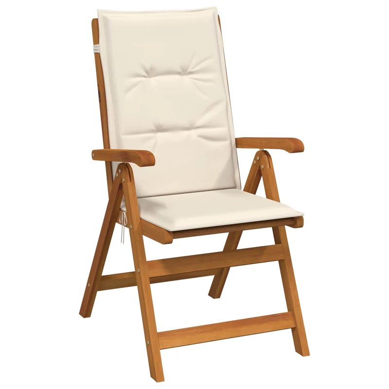3-Piece Garden Dining Set 2-Seaters Cream Solid Acacia Wood