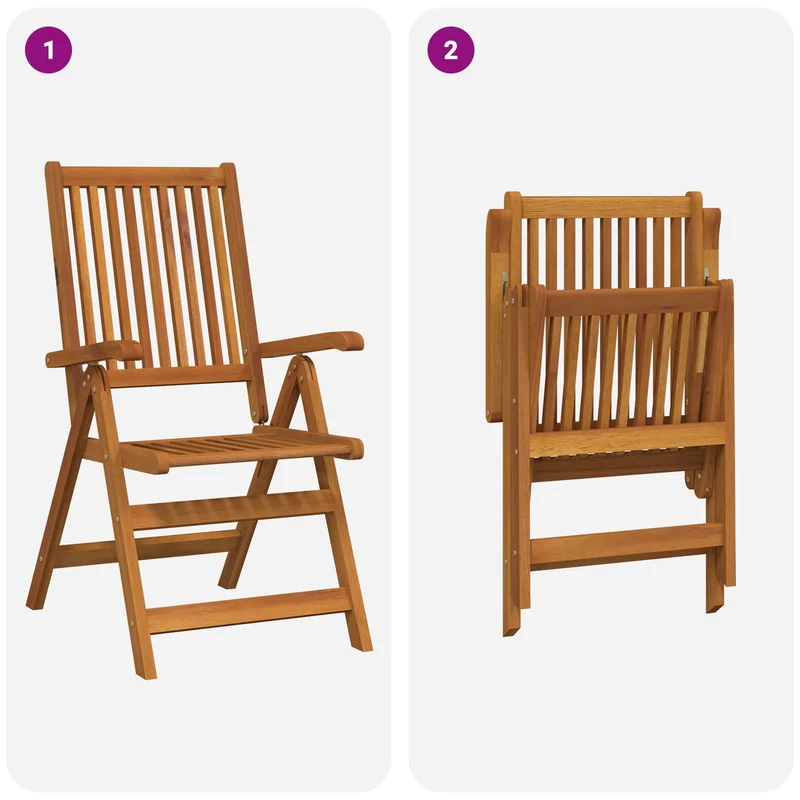 3-Piece Garden Dining Set 2-Seaters Cream Solid Acacia Wood