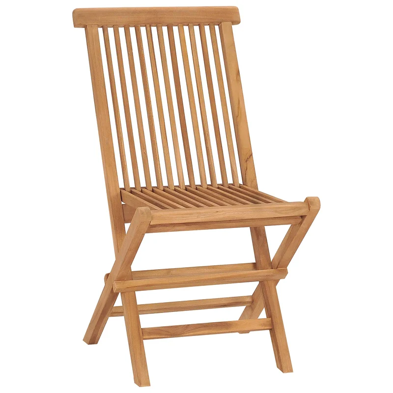 Garden Bistro Set 3 pcs Natural Solid Teak Wood