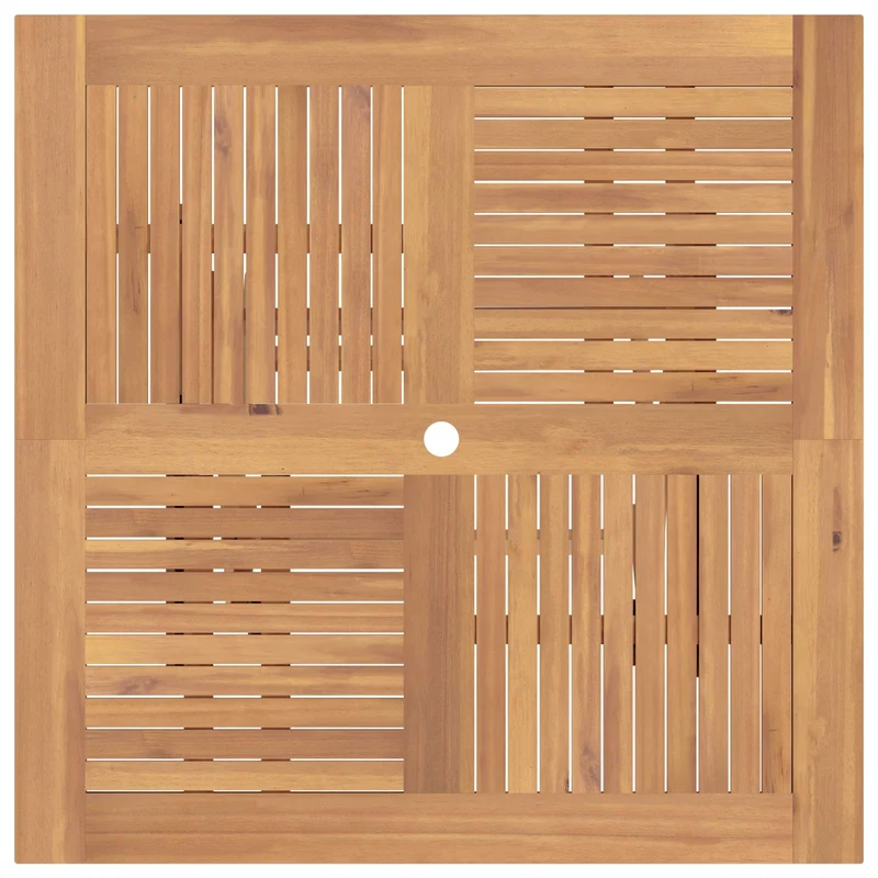 Garden Bistro Set 3 pcs Natural Solid Teak Wood