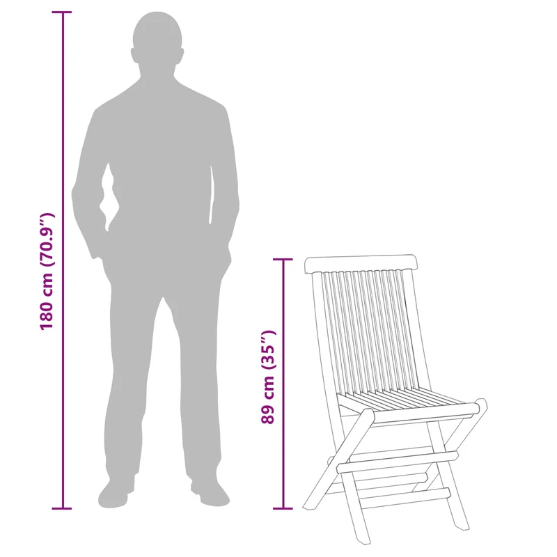 Garden Bistro Set 3 pcs Natural Solid Teak Wood
