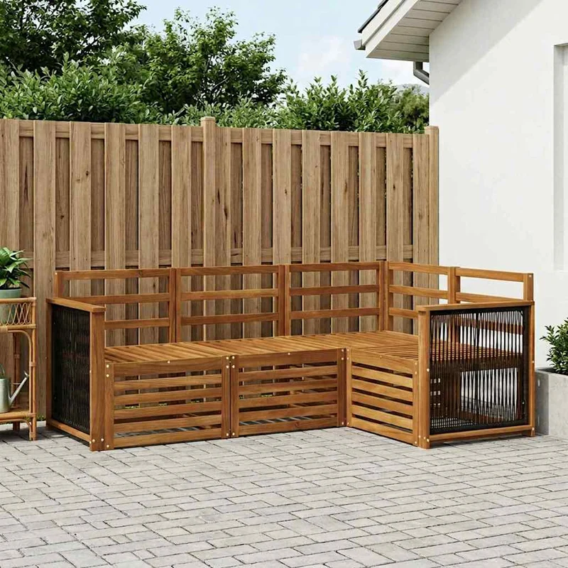Outdoor Sofa Set 4 pcs Polyester