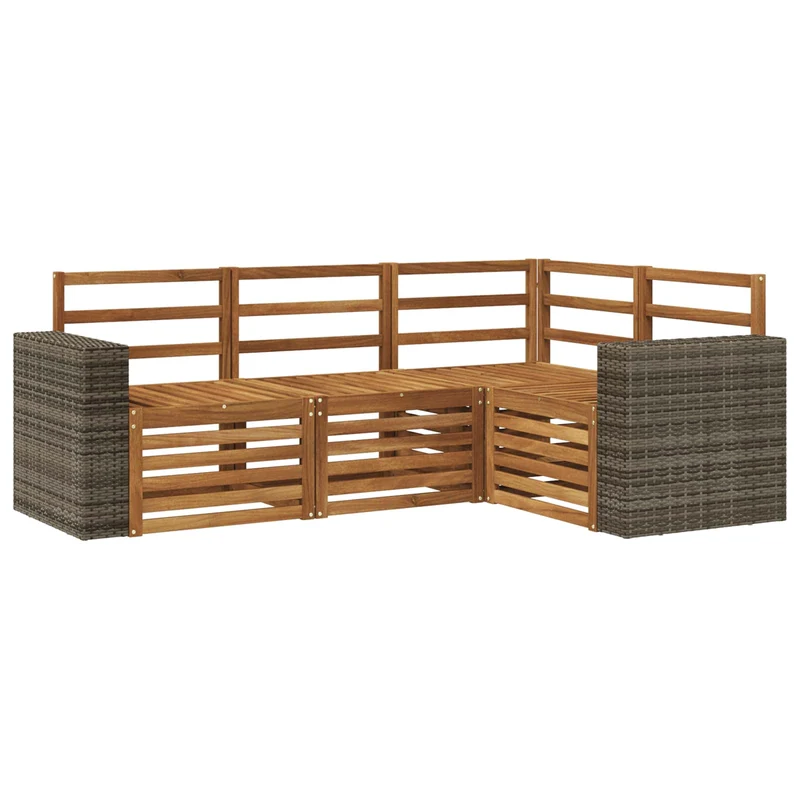 Outdoor Sofa Set 4 pcs Polyester