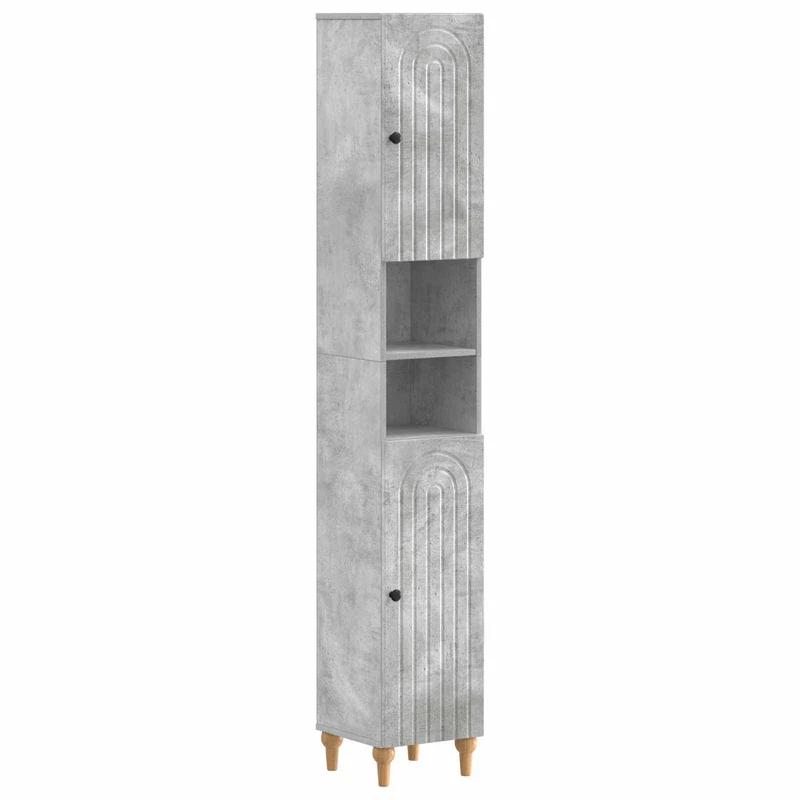4 Piece Bathroom Cabinet Set ALKMAAR Concrete Grey