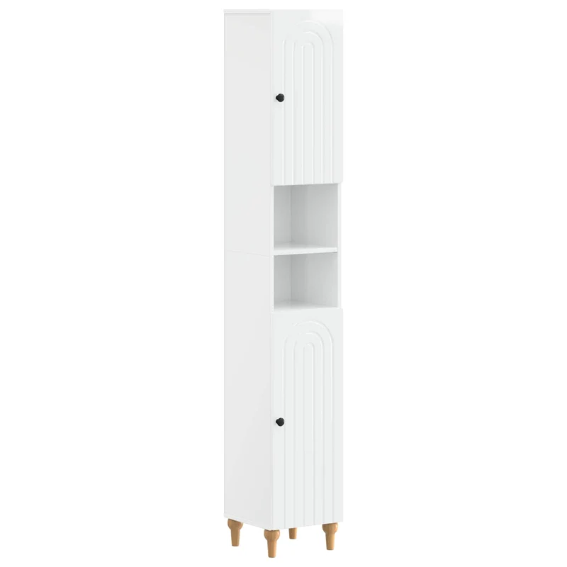 4 Piece Bathroom Cabinet Set ALKMAAR High Gloss White