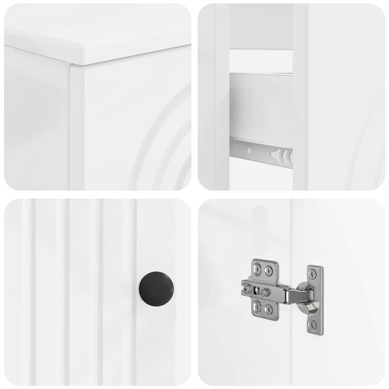 4 Piece Bathroom Cabinet Set ALKMAAR High Gloss White