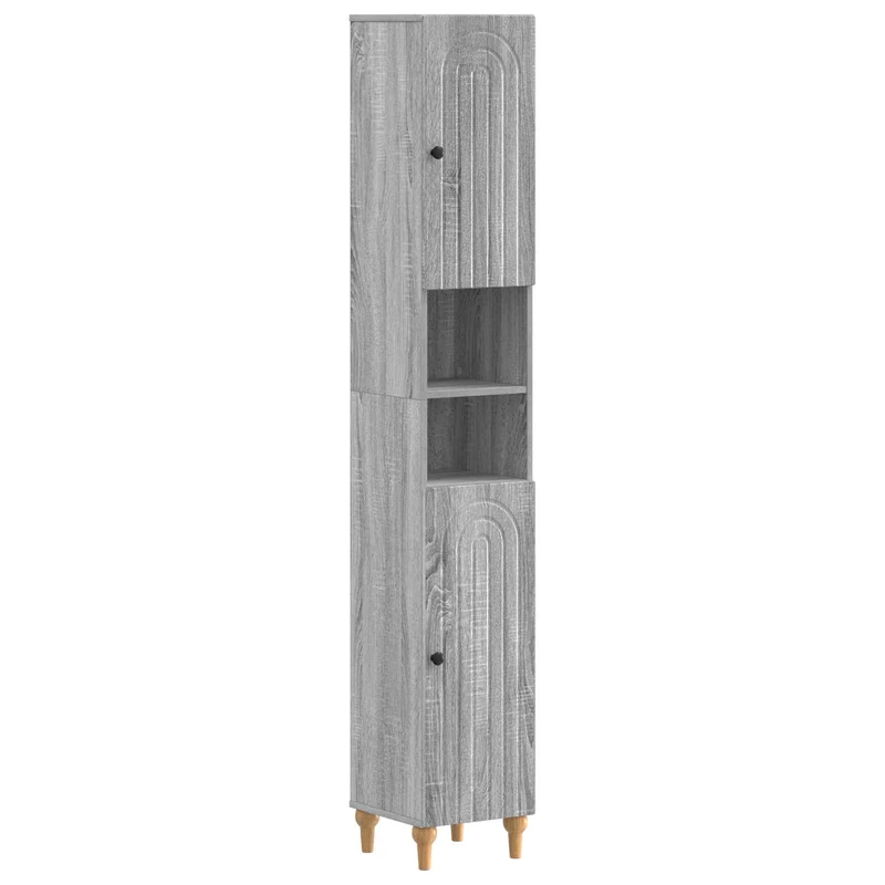 4 Piece Bathroom Cabinet Set ALKMAAR Grey Sonoma