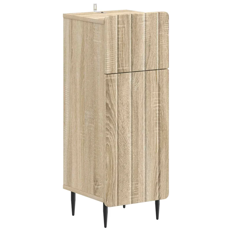 4 Piece Bathroom Cabinet Set ZWOLLE Sonoma Oak Engineered Wood