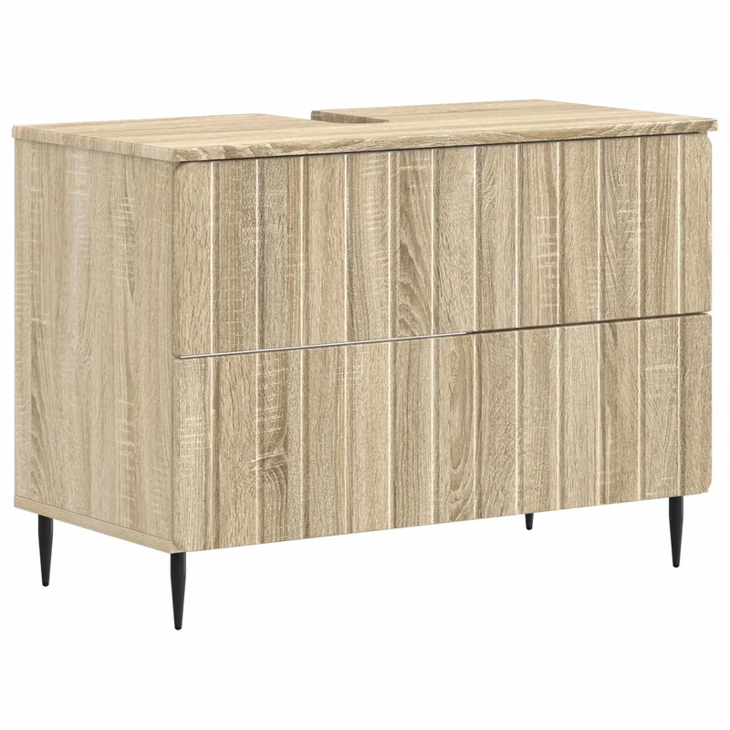 4 Piece Bathroom Cabinet Set ZWOLLE Sonoma Oak Engineered Wood