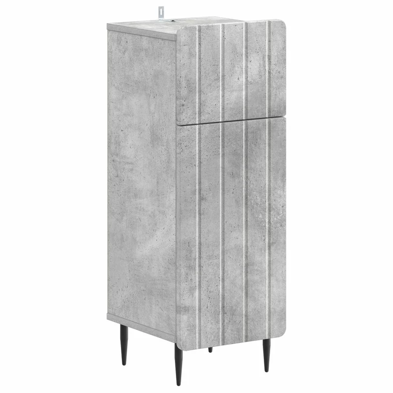 4 Piece Bathroom Cabinet Set ZWOLLE Concrete Grey