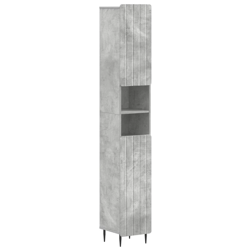 4 Piece Bathroom Cabinet Set ZWOLLE Concrete Grey