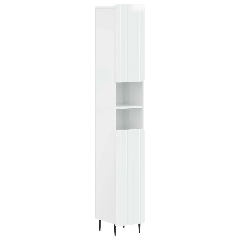 4 Piece Bathroom Cabinet Set ZWOLLE High Gloss White