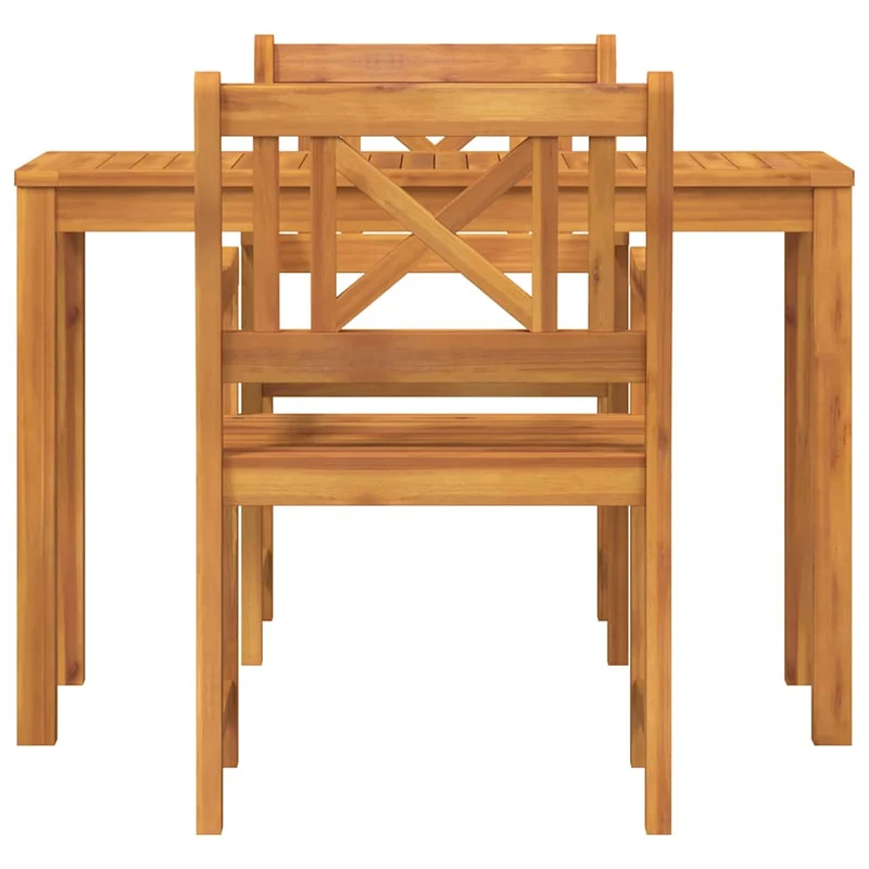 Garden Dining Set 3 pcs Brown Solid Acacia Wood