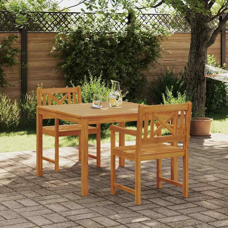 Garden Dining Set 3 pcs Brown Solid Acacia wood